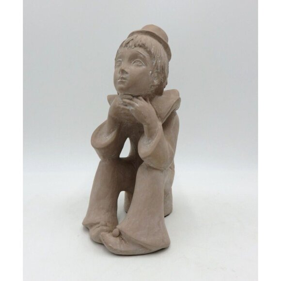 AUSTIN PRODUCTIONS Inc 1980 Boy Clown Sitting Sculpture Statue Vintage 9" Tall - Picture 4 of 10